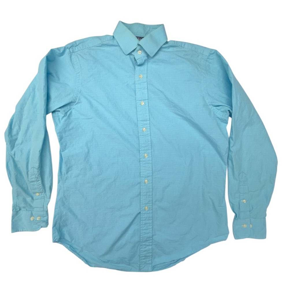 Polo Ralph Lauren Blue Plaid Mens 15 1/2 Button Down Long Sleeve Shirt 34/35